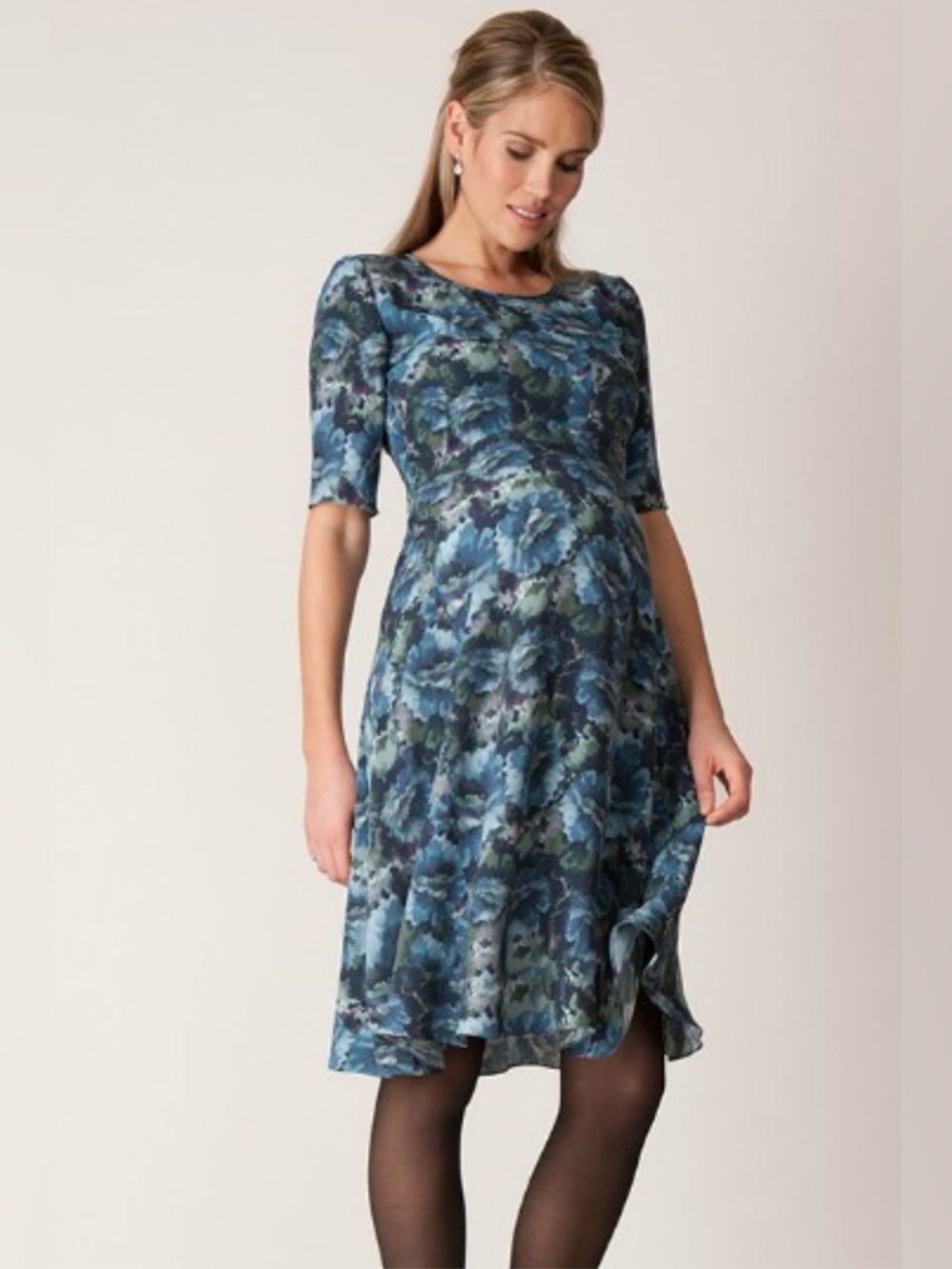 Seraphine Florrie Watercolor Print Maternity Dress Kate Middleton Stylish